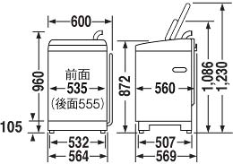TOSHIBA 7.0kg �S��������@ �V���C�j�[�u���[ AW-70DJ